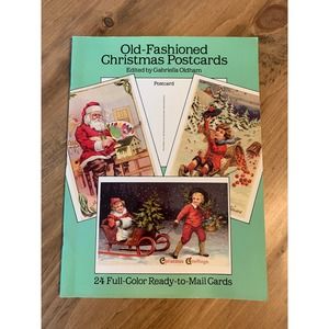 Old-Fashioned Christmas Postcards 24 Postcards Vintage Gabriella Oldham 1989